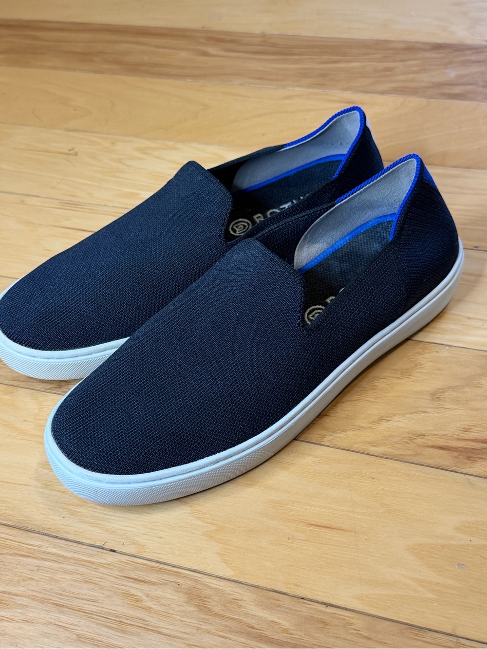 Rothy’s The Original Slip On Sneaker Black Solid Size 9 Knit Comfort Shoes